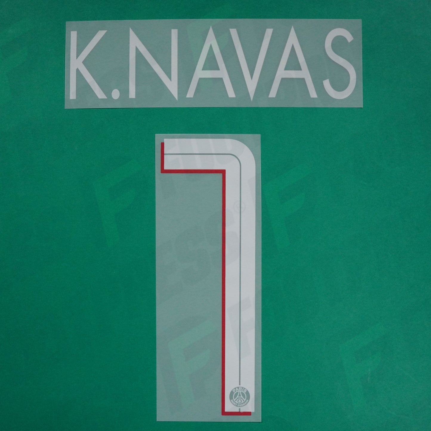 Flocage Officiel - Paris Saint-Germain, Keylor Navas, 2020/2021, Home LDC, Blanc/Rouge