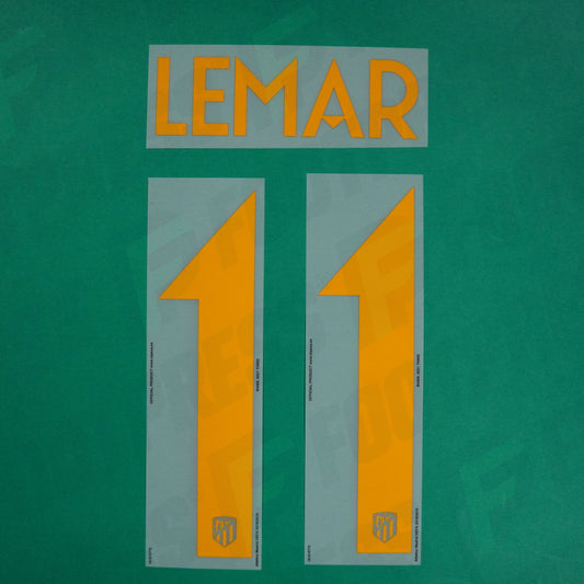 Flocage Officiel - Atletico Madrid, Lemar, 2018/2019, Third, Orange