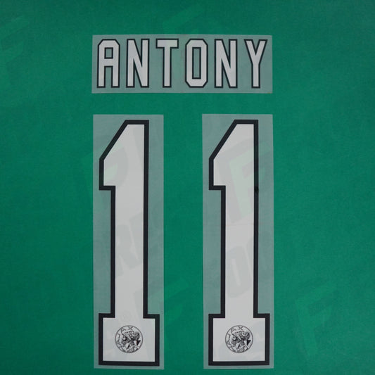 Flocage Officiel - Ajax Amsterdam, Antony, 2021/2022, Home, Blanc/Noir