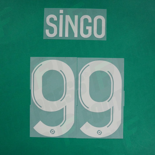 Flocage Officiel - AS Monaco, Singo, 2022/2023, Away, Blanc