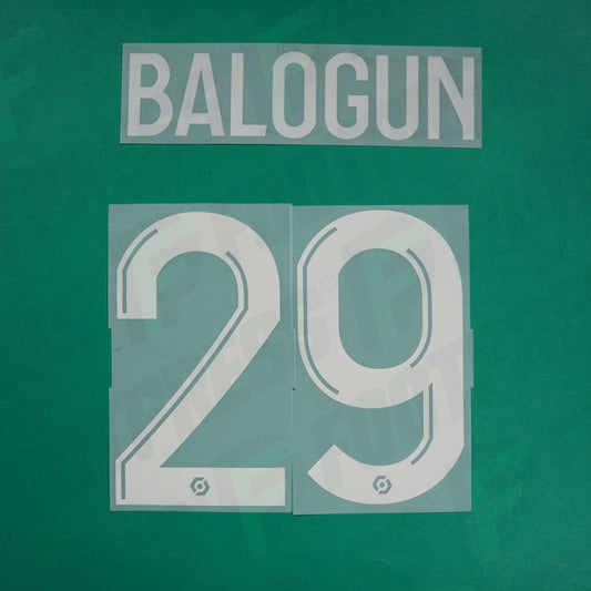 Flocage Officiel - AS Monaco, Balogun, 2022/2023, Away, Blanc