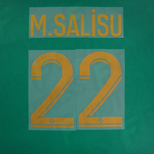 Flocage Officiel - AS Monaco, Salisu, 2023/2024, Away, Doré