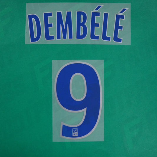 Flocage Officiel - Olympique Lyonnais, Dembélé, 2019/2020, Home , Bleu/Argenté