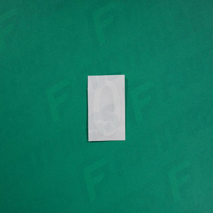 Flocage Officiel -	Lettres petites fines, Blanc / Rouge (face arrière rouge)