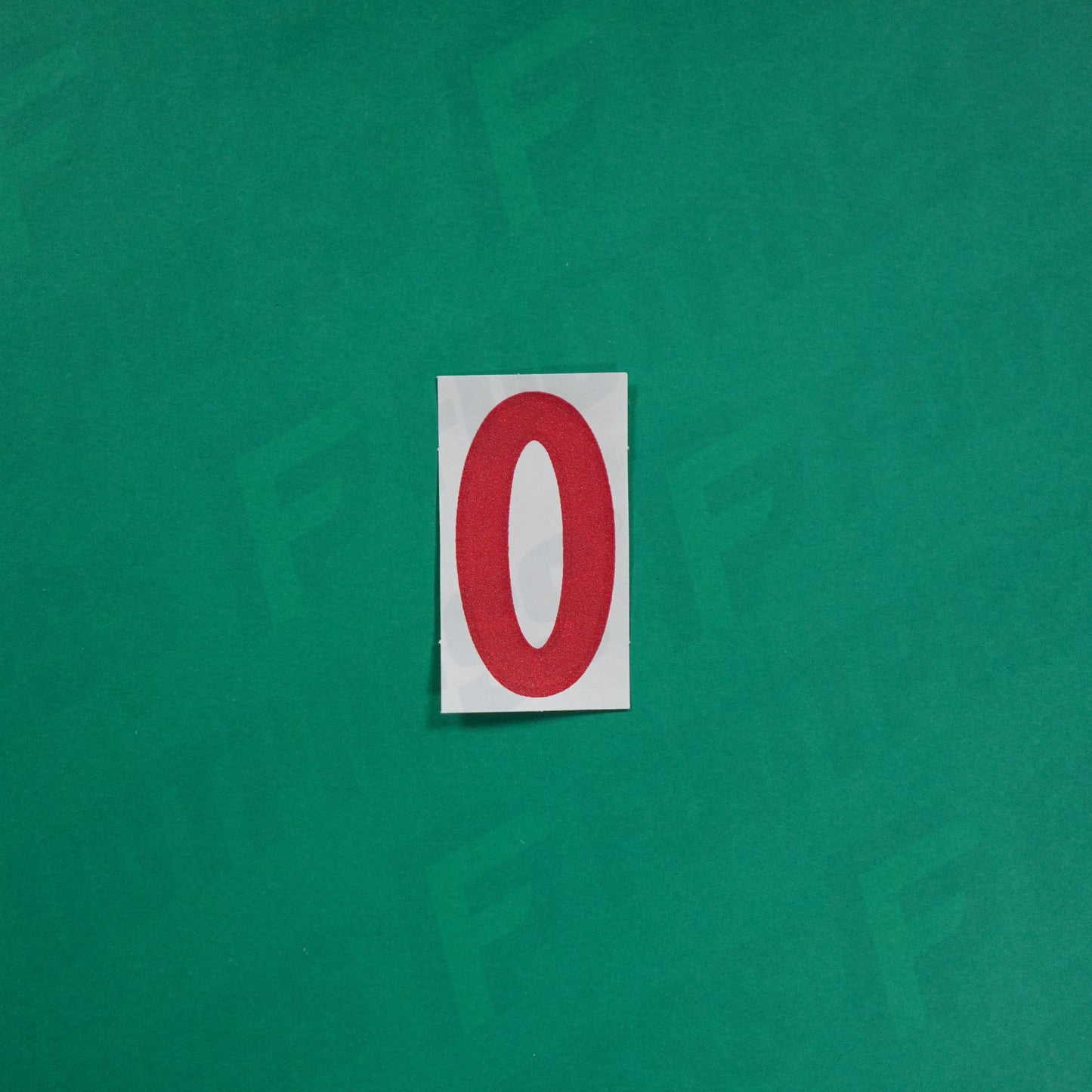 Flocage Officiel -	Lettres petites fines, Blanc / Rouge (face arrière rouge)