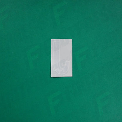 Flocage Officiel -	Lettres petites fines, Bleu / Blanc (face arrière blanc)