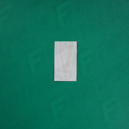 Flocage Officiel -	Lettres petites fines, Bleu / Blanc (face arrière blanc)