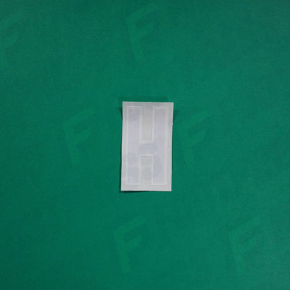 Flocage Officiel -	Lettres petites fines, Bleu / Blanc (face arrière blanc)