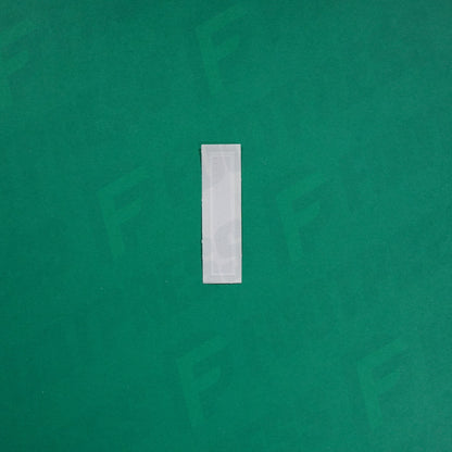 Flocage Officiel -	Lettres petites fines, Bleu / Blanc (face arrière blanc)