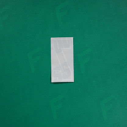 Flocage Officiel -	Lettres Grandes épaisses, Noir / Blanc (face arrière blanc)