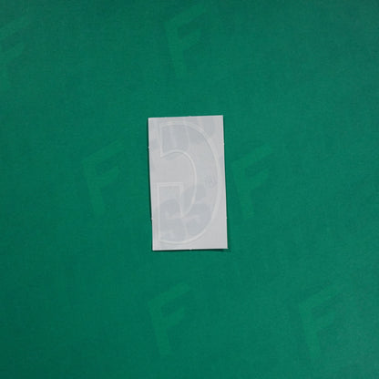 Flocage Officiel -	Lettres Grandes épaisses, Noir / Blanc (face arrière blanc)