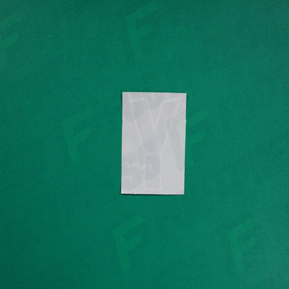 Flocage Officiel -	Lettres Grandes épaisses, Noir / Blanc (face arrière blanc)