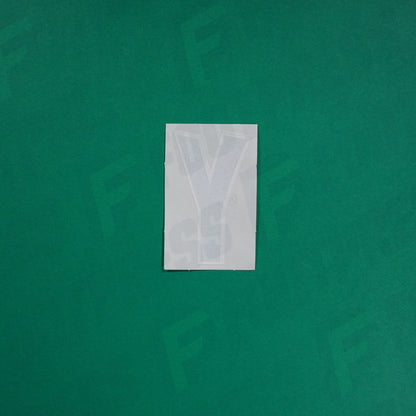 Flocage Officiel -	Lettres Grandes épaisses, Noir / Blanc (face arrière blanc)