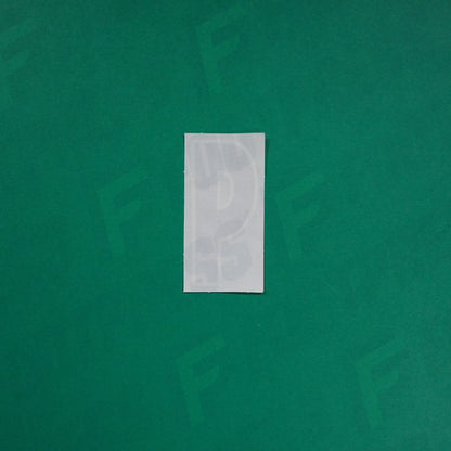 Flocage Officiel -	Lettres Grandes épaisses, Noir / Blanc (face arrière blanc)