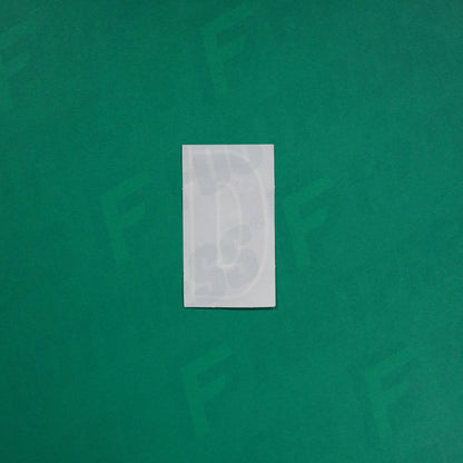 Flocage Officiel -	Lettres Grandes épaisses, Noir / Blanc (face arrière blanc)