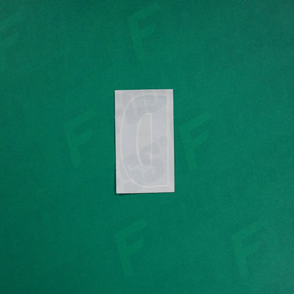 Flocage Officiel -	Lettres Grandes épaisses, Noir / Blanc (face arrière blanc)