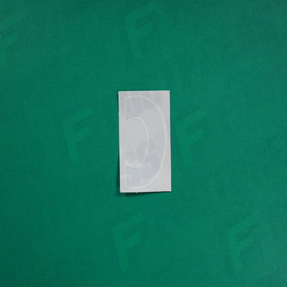 Flocage Officiel -	Lettres Grandes épaisses, Noir / Blanc (face arrière blanc)