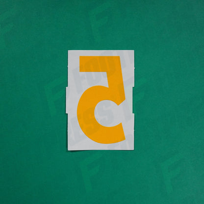 Flocage Officiel -	Petits Chiffres, Jaune orangé (face arrière Orange)