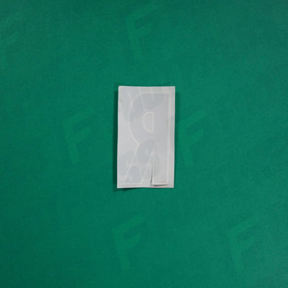 Flocage Officiel -	Lettres Grandes épaisses, Bleu / Blanc (face arrière blanc)