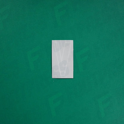 Flocage Officiel -	Lettres petites fines, Noir / Blanc (face arrière blanc)