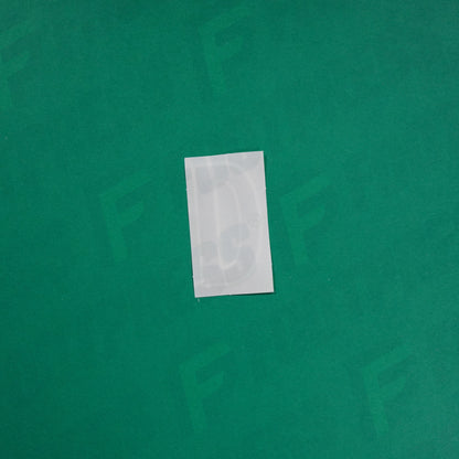 Flocage Officiel -	Lettres petites fines, Noir / Blanc (face arrière blanc)