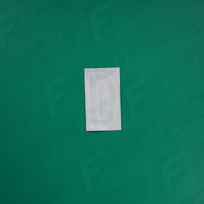 Flocage Officiel -	Lettres petites fines, Noir / Blanc (face arrière blanc)