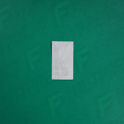 Flocage Officiel -	Lettres petites fines, Noir / Blanc (face arrière blanc)