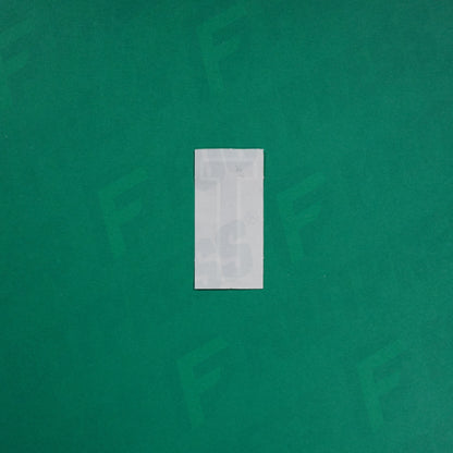 Flocage Officiel -	Lettres petites fines, Noir / Blanc (face arrière blanc)