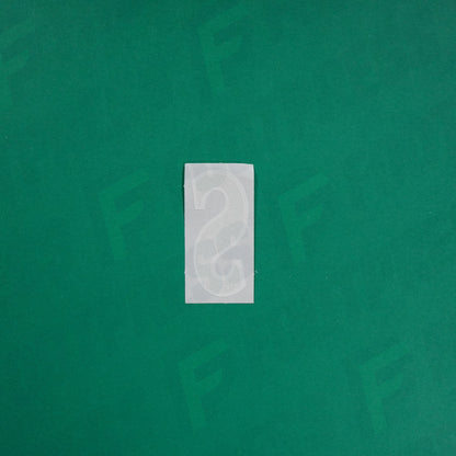 Flocage Officiel -	Lettres petites fines, Noir / Blanc (face arrière blanc)