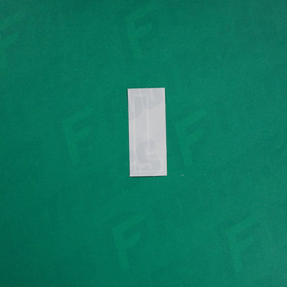 Flocage Officiel -	Lettres petites fines, Noir / Blanc (face arrière blanc)