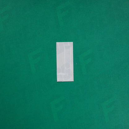 Flocage Officiel -	Lettres petites fines, Noir / Blanc (face arrière blanc)