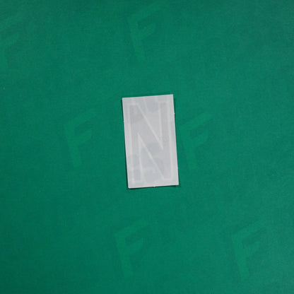 Flocage Officiel -	Lettres petites fines, Noir / Blanc (face arrière blanc)