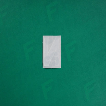 Flocage Officiel -	Lettres petites fines, Noir / Blanc (face arrière blanc)