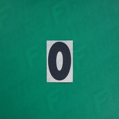 Flocage Officiel -	Lettres Grandes épaisses, Blanc / Noir (face arrière noire)