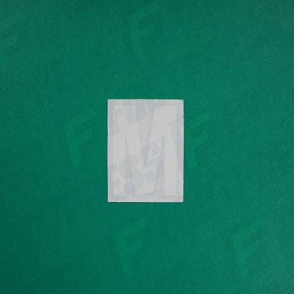 Flocage Officiel -	Lettres Grandes épaisses, Blanc / Noir (face arrière noire)