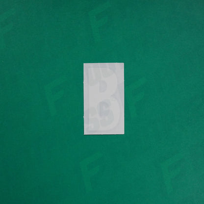 Flocage Officiel -	Lettres Grandes épaisses, Blanc / Noir (face arrière noire)