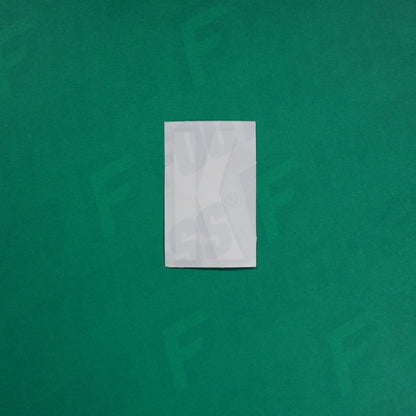 Flocage Officiel -	Lettres Grandes épaisses, Blanc / Noir (face arrière noire)