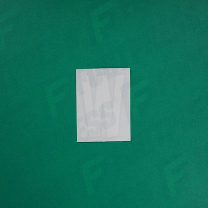 Flocage Officiel -	Lettres Grandes épaisses, Blanc / Noir (face arrière noire)