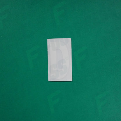 Flocage Officiel -	Lettres Grandes épaisses, Blanc / Noir (face arrière noire)