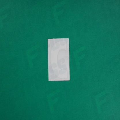 Flocage Officiel -	Lettres Grandes épaisses, Blanc / Noir (face arrière noire)