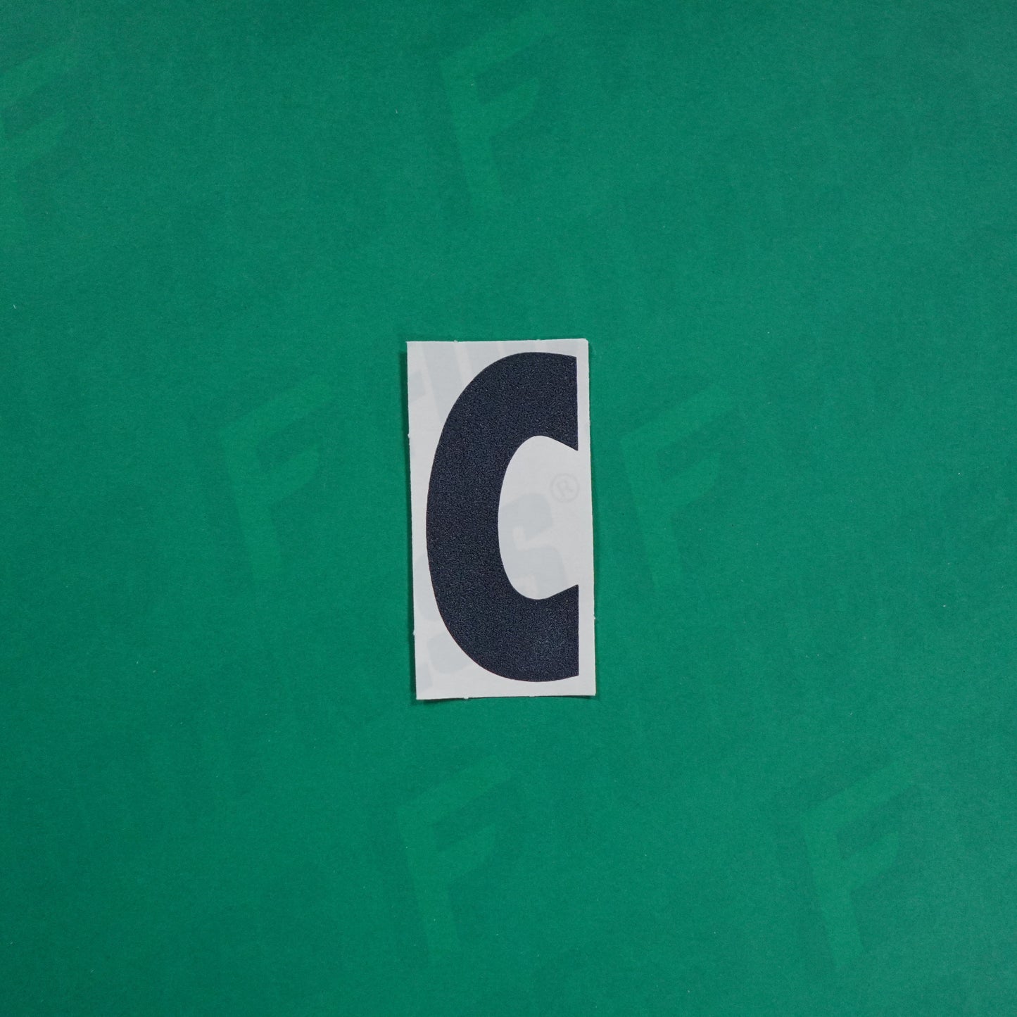 Flocage Officiel -	Lettres Grandes épaisses, Blanc / Noir (face arrière noire)