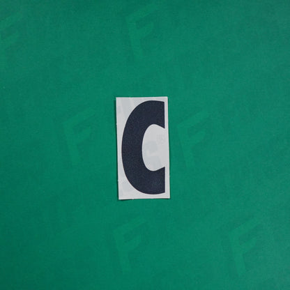 Flocage Officiel -	Lettres Grandes épaisses, Blanc / Noir (face arrière noire)