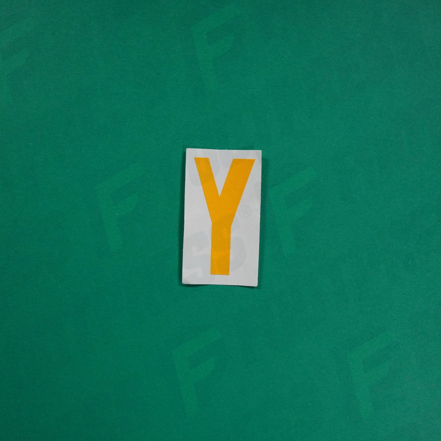 Flocage Officiel -	Lettres petites fines, Jaune orangé (face arrière Orange)