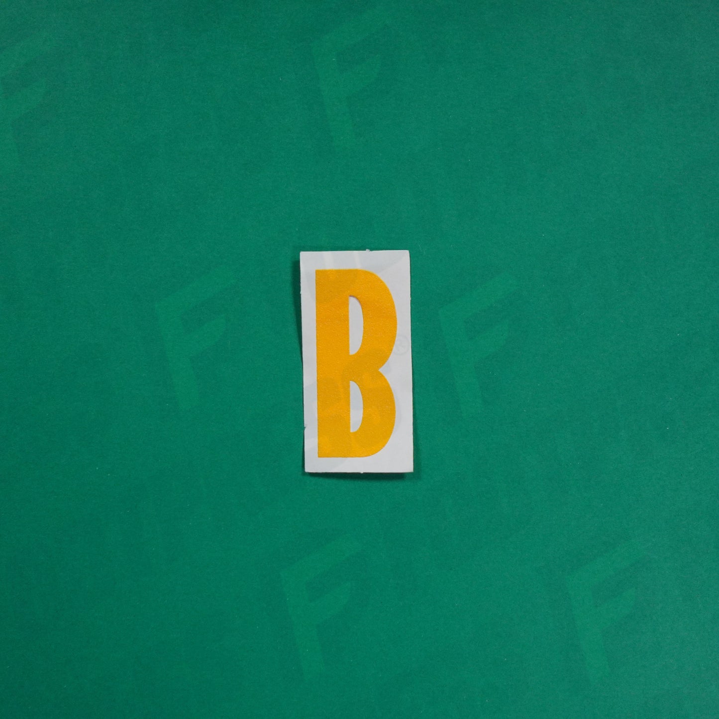 Flocage Officiel -	Lettres petites fines, Jaune orangé (face arrière Orange)