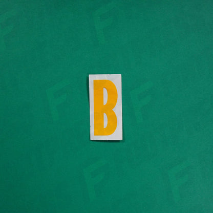 Flocage Officiel -	Lettres petites fines, Jaune orangé (face arrière Orange)