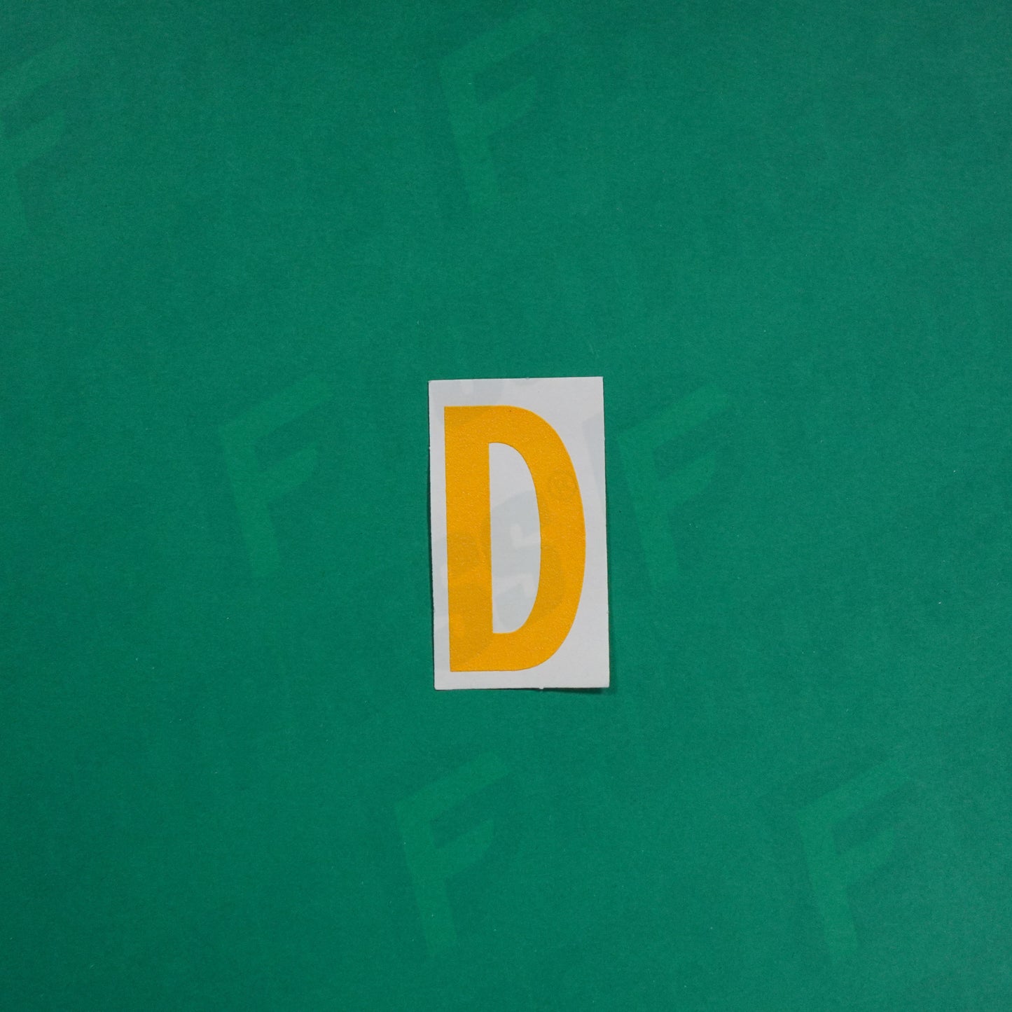 Flocage Officiel -	Lettres petites fines, Jaune orangé (face arrière Orange)