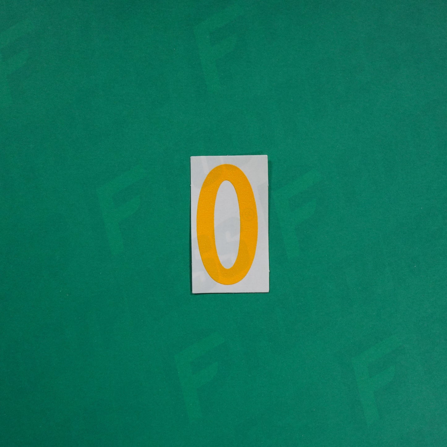 Flocage Officiel -	Lettres petites fines, Jaune orangé (face arrière Orange)