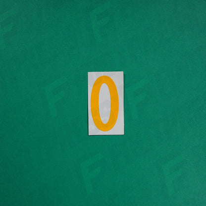 Flocage Officiel -	Lettres petites fines, Jaune orangé (face arrière Orange)