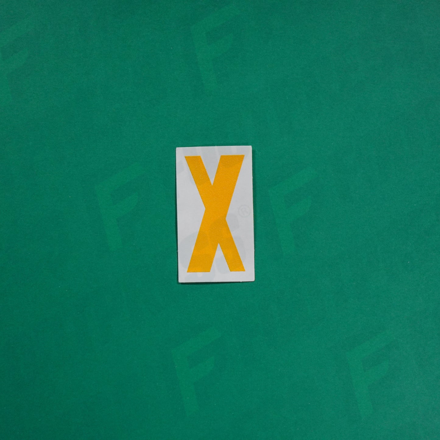 Flocage Officiel -	Lettres petites fines, Jaune orangé (face arrière Orange)