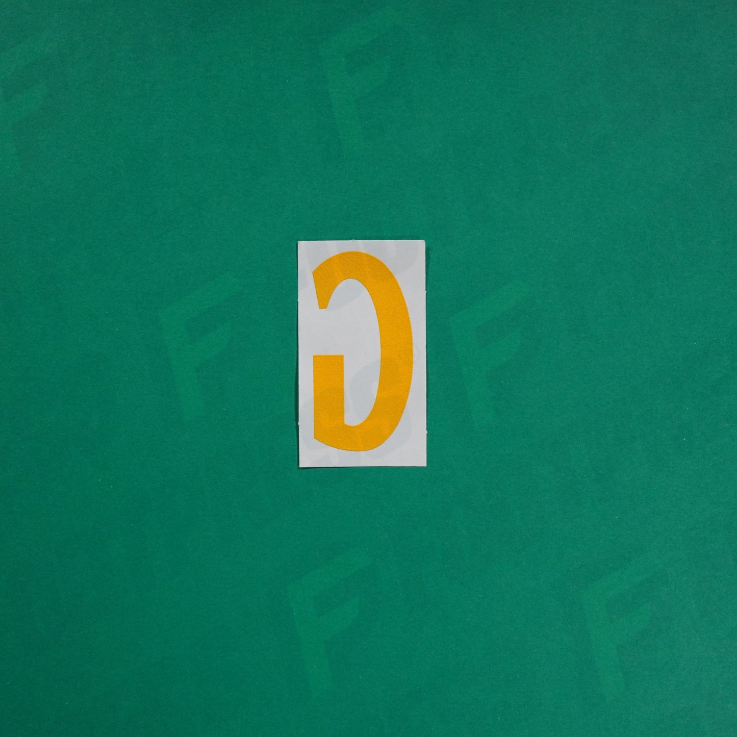 Flocage Officiel -	Lettres petites fines, Jaune orangé (face arrière Orange)